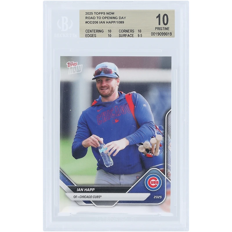 Ian Happ Chicago Cubs 2025 Topps Now Road to Opening Day #OD-206 BGS Authenticated 10 Card - 10,10,10,9.5 Subgrades