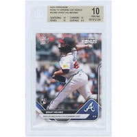 Grant Holmes Atlanta Braves 2025 Topps Now Racks up Career-High 15Ks in Dominant Start #ODB9 BGS Authenticated 10 Rookie Card - 10,10,10,9.5 Subgrades