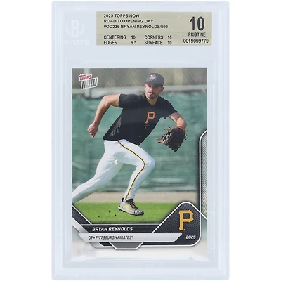 Bryan Reynolds Pittsburgh Pirates 2025 Topps Now Road to Opening Day #OD-236 BGS Authenticated 10 Card - 10,10,9.5,10 Subgrades