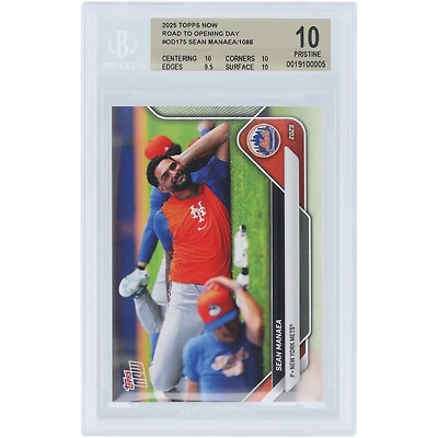 Sean Manaea New York Mets 2025 Topps Now Road to Opening Day #OD-175 BGS Authenticated 10 Card - 10,10,9.5,10 Subgrades