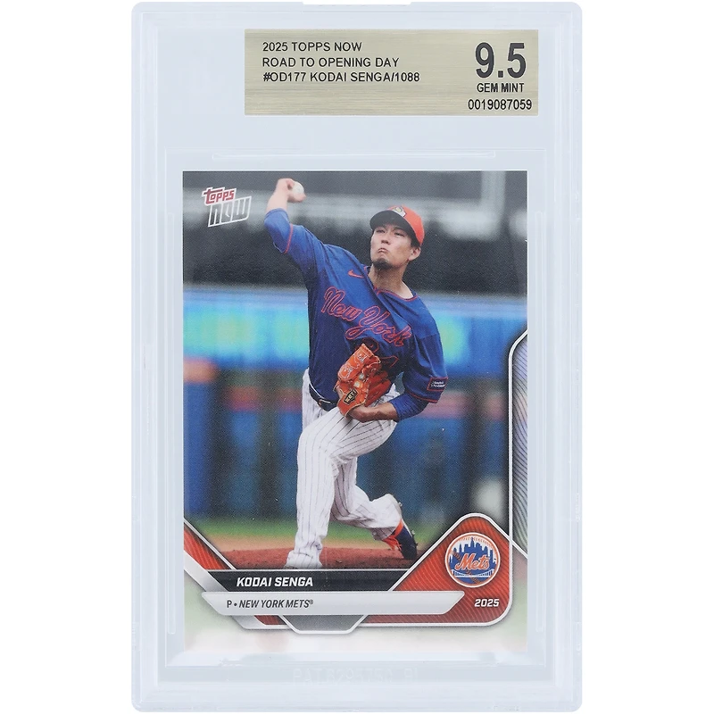 Kodai Senga New York Mets 2025 Topps Now Road to Opening Day #OD-177 BGS Authenticated 9.5 Card