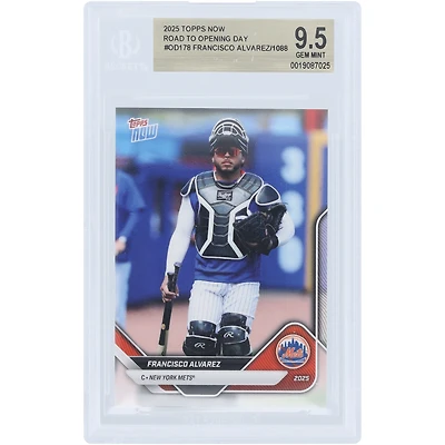 Francisco Alvarez New York Mets 2025 Topps Now Road to Opening Day #OD-178 BGS Authenticated 9.5 Card