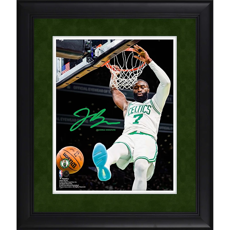 Jaylen Brown Boston Celtics Facsimile Signature Framed 11" x 14" Spotlight Photograph