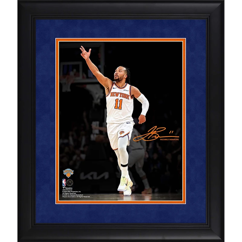 Jalen Brunson New York Knicks Facsimile Signature Framed 11" x 14" Spotlight Photograph