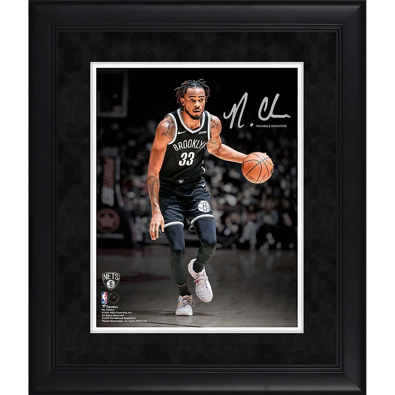 Nic Claxton Brooklyn Nets Facsimile Signature Framed 11" x 14" Spotlight Photograph