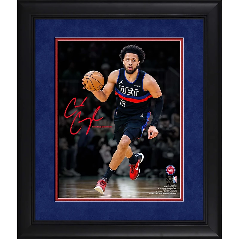 Cade Cunningham Detroit Pistons Facsimile Signature Framed 11" x 14" Spotlight Photograph
