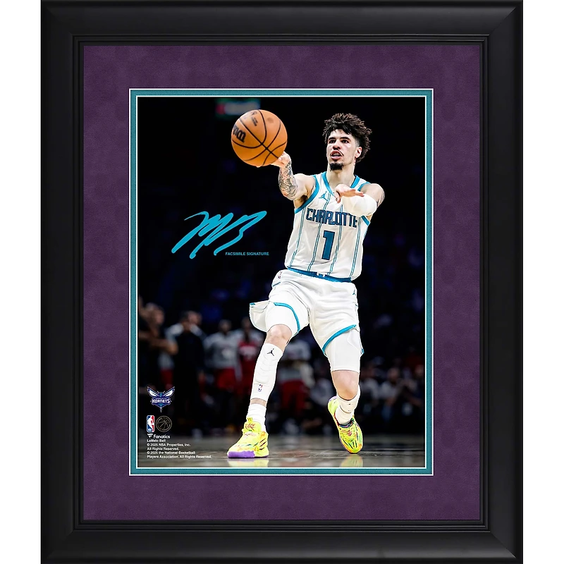 LaMelo Ball Charlotte Hornets Facsimile Signature Framed 11" x 14" Spotlight Photograph