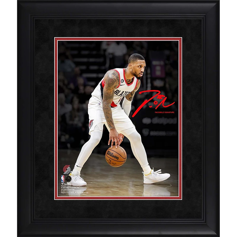 Damian Lillard Portland Trail Blazers Facsimile Signature Framed 11" x 14" Spotlight Photograph