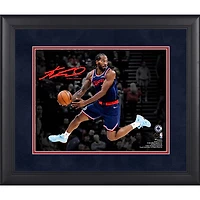 Kawhi Leonard LA Clippers Facsimile Signature Framed 11" x 14" Spotlight Photograph