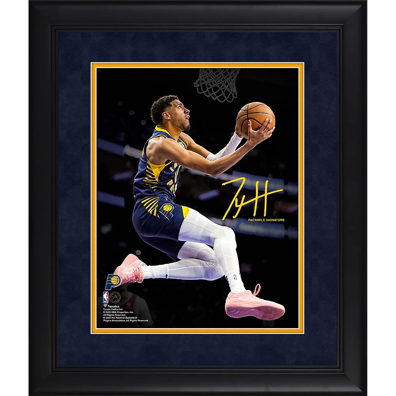 Tyrese Haliburton Indiana Pacers Facsimile Signature Framed 11" x 14" Spotlight Photograph