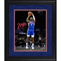 Tyrese Maxey Philadelphia 76ers Facsimile Signature Framed 11" x 14" Spotlight Photograph