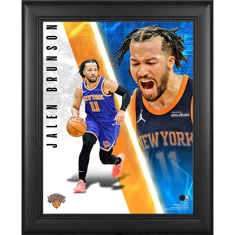 Jalen Brunson New York Knicks Framed 13" x 16" Radiance Collage