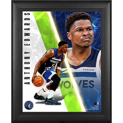 Anthony Edwards Minnesota Timberwolves Framed 13" x 16" Radiance Collage