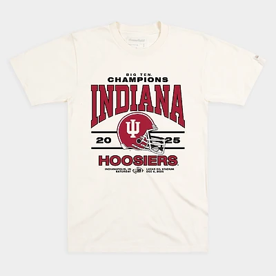 Unisex Homefield  Cream Indiana Hoosiers 2025 Big Ten Football Champions T-Shirt