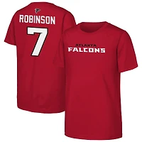 Youth Outerstuff Bijan Robinson Red Atlanta Falcons Name & Number T-Shirt