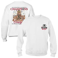 Unisex White Georgia Bulldogs 2025 SEC Football Champions Trophy Fleece Sweatshirt