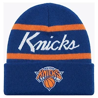 Men's Mitchell & Ness Blue New York Knicks Head Coach Cuffed Knit Hat