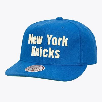 Men's Mitchell & Ness Royal New York Knicks Hardwood Classics Retro Roots Vintage Adjustable Hat