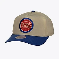 Men's Mitchell & Ness Cream Detroit Pistons Hardwood Classics Retro Roots Snapback Hat