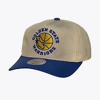 Men's Mitchell & Ness Cream Golden State Warriors Hardwood Classics Retro Roots Snapback Hat