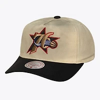 Men's Mitchell & Ness Cream Philadelphia 76ers Hardwood Classics Retro Roots Snapback Hat