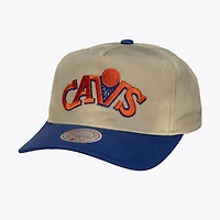 Men's Mitchell & Ness Cream Cleveland Cavaliers Hardwood Classics Retro Roots Snapback Hat