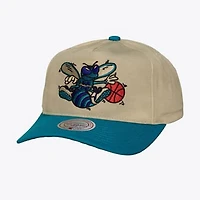 Men's Mitchell & Ness Cream Charlotte Hornets Hardwood Classics Retro Roots Snapback Hat