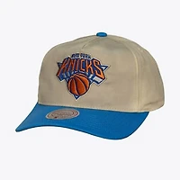Men's Mitchell & Ness Cream New York Knicks Hardwood Classics Retro Roots Snapback Hat