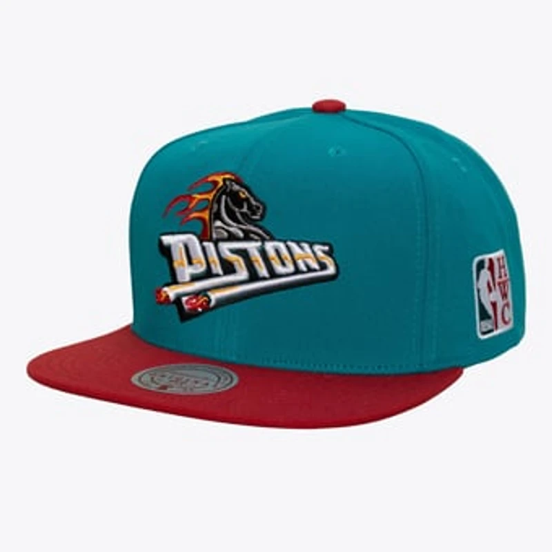 Men's Mitchell & Ness Teal Detroit Pistons Hardwood Classics Legendary Home Snapback Hat