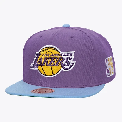Men's Mitchell & Ness  Purple Los Angeles Lakers Hardwood Classics Legendary Home Snapback Hat
