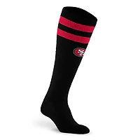 Unisex PRO Compression San Francisco 49ers Cozy Feather Varsity Stripe Over-the-Calf Light Graduated Compression Socks