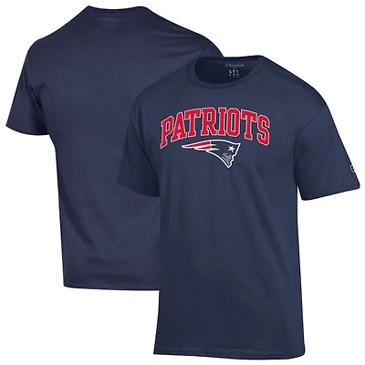 Men's Champion Navy New England Patriots Arch Over Logo T-Shirt