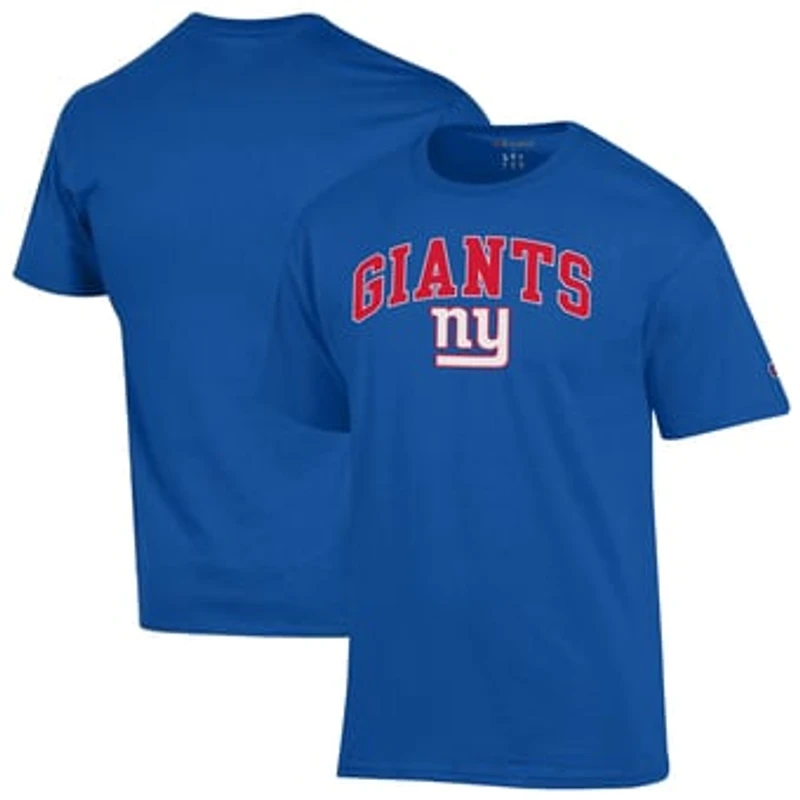 Men's Champion Royal New York Giants Arch Over Logo T-Shirt