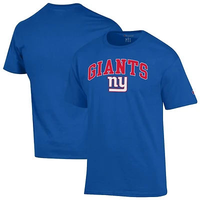 Men's Champion Royal New York Giants Arch Over Logo T-Shirt