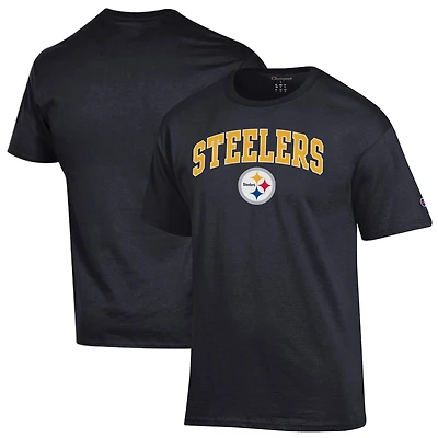 Men's Champion Black Pittsburgh Steelers Arch Over Logo T-Shirt
