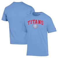 Men's Champion Light Blue Tennessee Titans Arch Over Logo T-Shirt