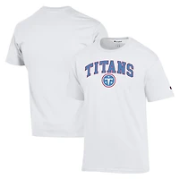 Men's Champion White Tennessee Titans Arch Over Logo T-Shirt