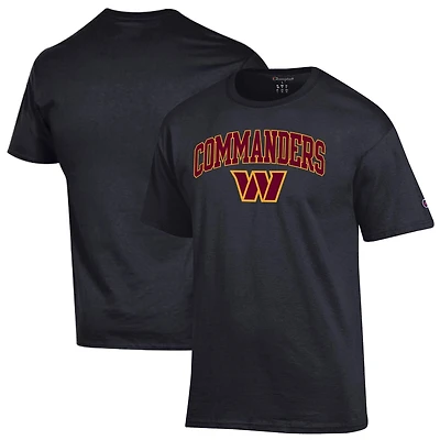 Men's Champion Black Washington Commanders Arch Over Logo T-Shirt