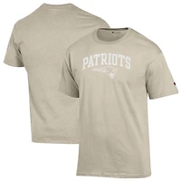 Men's Champion Oatmeal New England Patriots Jersey T-Shirt