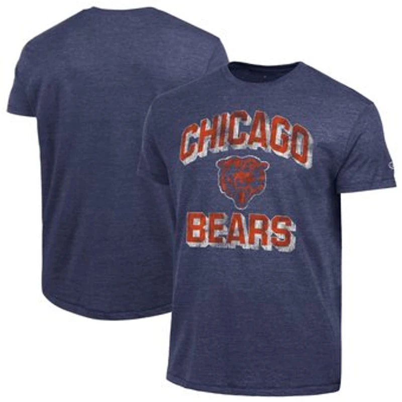 Men's Champion  Heather Navy Chicago Bears Ultimate Tri-Blend T-Shirt