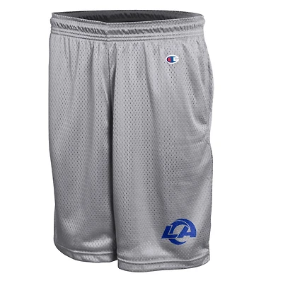Men's Champion Gray Los Angeles Rams Classic Mesh Shorts