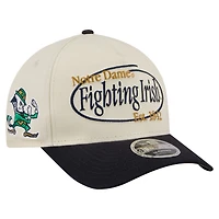 Men's New Era  Natural/Navy Notre Dame Fighting Irish Prepster 9FORTY M-Crown Adjustable Hat