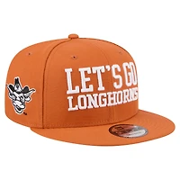 Men's New Era  Texas Orange Texas Longhorns Go Team 9FIFTY Snapback Hat