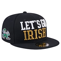 Men's New Era  Navy Notre Dame Fighting Irish Go Team 9FIFTY Snapback Hat