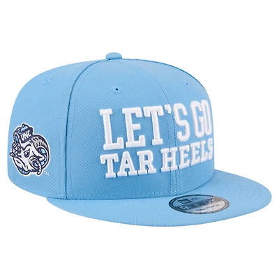 Men's New Era  Carolina Blue North Carolina Tar Heels Go Team 9FIFTY Snapback Hat