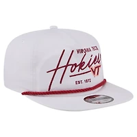 Men's New Era  White Virginia Tech Hokies Team Rope 19TWENTY Adjustable Hat