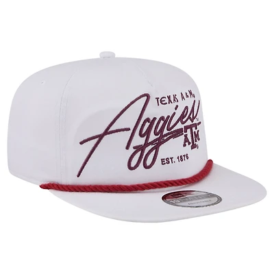 Men's New Era  White Texas A&M Aggies Team Rope 19TWENTY Adjustable Hat