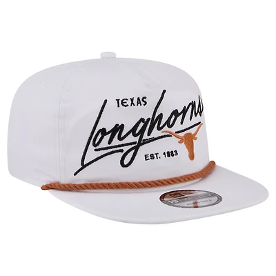 Men's New Era White Texas Longhorns Team Rope 19TWENTY Adjustable Hat