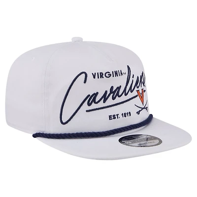 Men's New Era  White Virginia Cavaliers Team Rope 19TWENTY Adjustable Hat