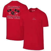 Men's  Red Texas Tech Red Raiders 2025 Big 12 Football Champions Flags T-Shirt